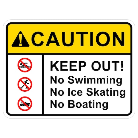 Sign Solutions Usa Caution Keep Out! 24"X18" Diamond Grade Cubed Reflective (DG3) 080 DCS08DWT2418CUS00110